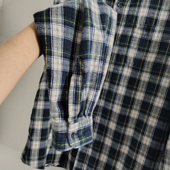 L.L.Bean Traditional Fit Plaid Flannel Button Down Shirt Men’s XL 100% Cotton - Picture 7 of 15